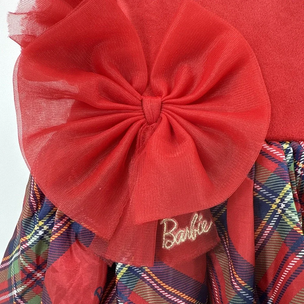 Barbie Tartan‎ And Velvet Holiday Dress 2T Ruffle